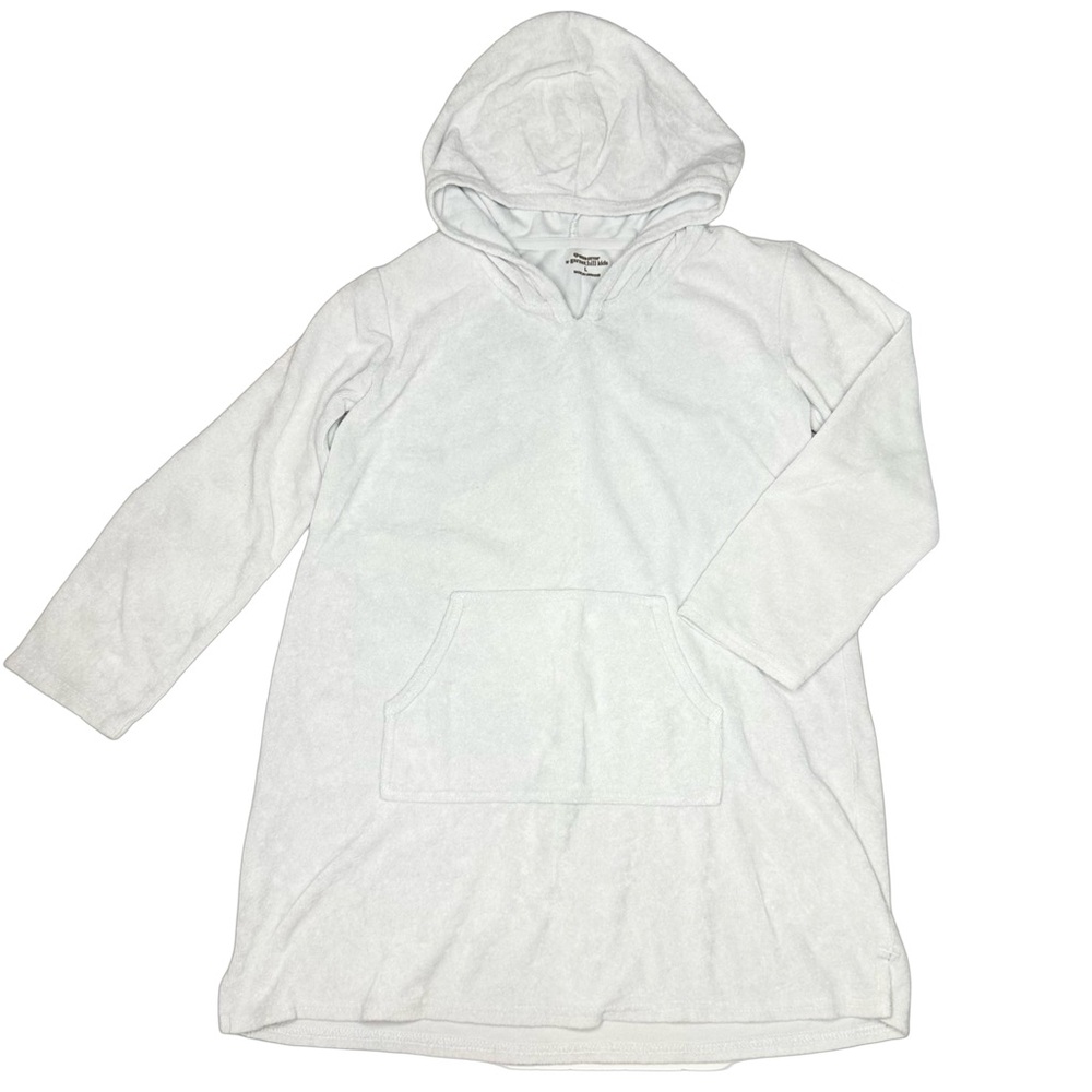 Green Cotton By Garnet Hill Hooded Terry Coverup